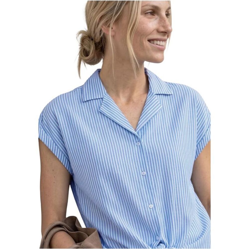 Street One Blue Cotton Shortsleeve Women's Shirt